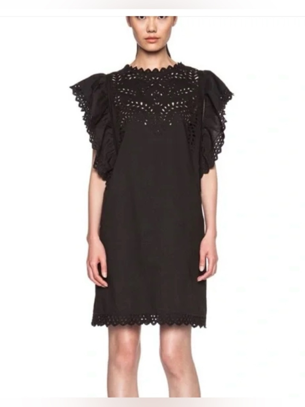 Isabel Marant Etoile Scarla Eyelet Broderie Anglaise Embroidered Orlando Dress L